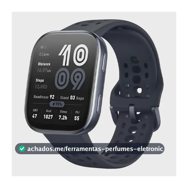 Smartwatch Amazfit Bip 6 com GPS e Tela 1.97" AMOLED para Android na Cor Preta