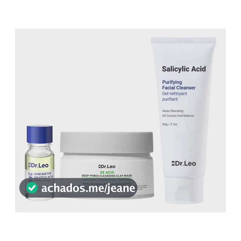 Pts A Es Kit Tratamento Acne Dr.leo 3 Peças Profissional Cn