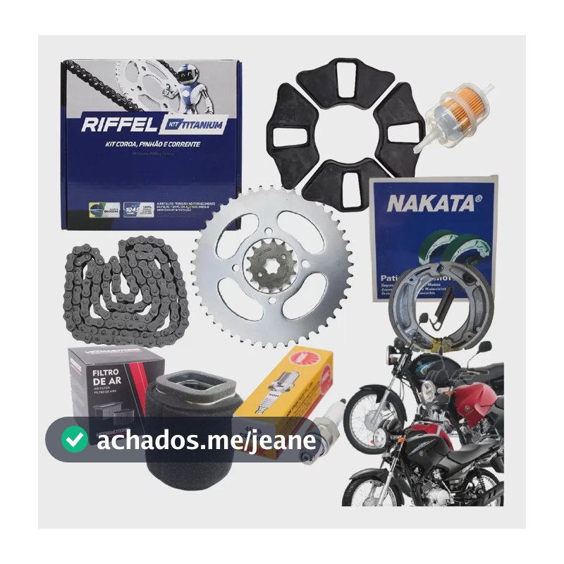 Kit Relação Yamaha Ybr Factor 125 2011 2012 Original Riffel Prateado