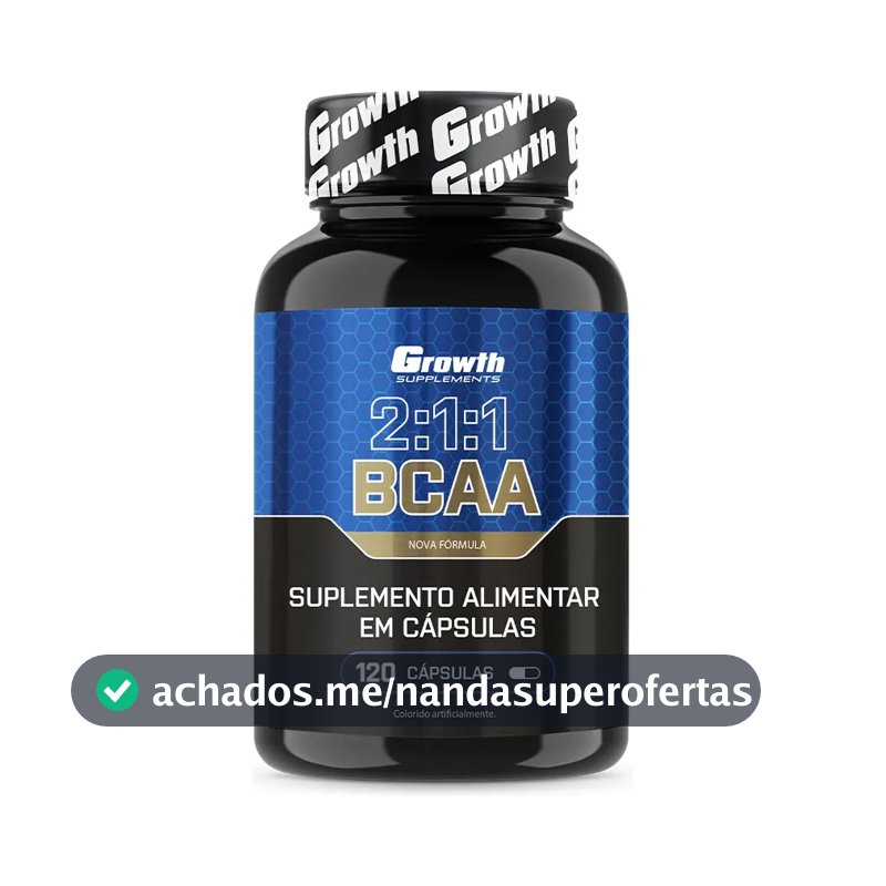BCAA 2:1:1 120 cápsulas Growth Supplements
