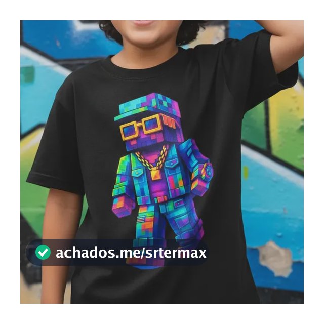 Camiseta Infantil Nova Coleção Robô Neon Algodão Premium