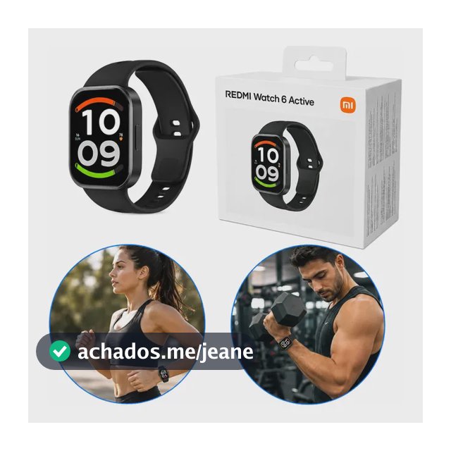 Relógio Smartwatch Redmi Watch 6 Active Global Gps Bluetooth Preto