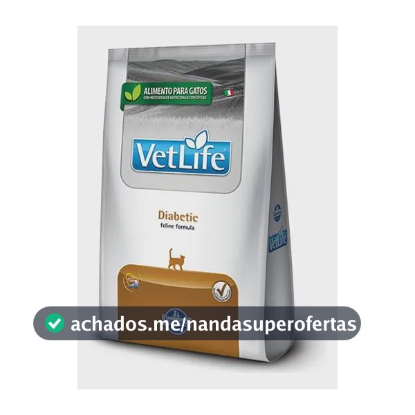 Ração Vet Life Feline Diabetic Para Gatos Adultos - 2kg