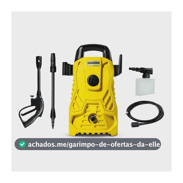 Lavadora de Alta Pressão Kärcher Compacta 1.500 PSI/Libras 1400W 300L/h com Aplicador de Detergente e Lança Regulável 220v
