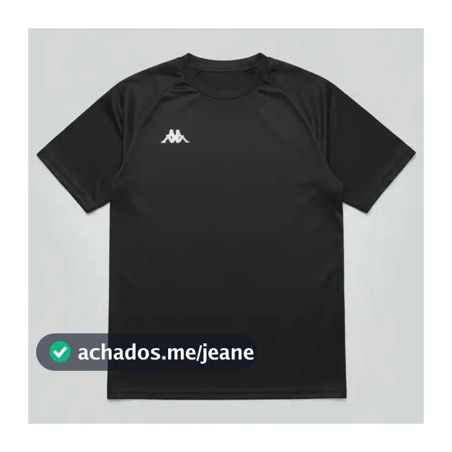 Camiseta Kappa Fardamento Modena Caminhada Academia Preto P