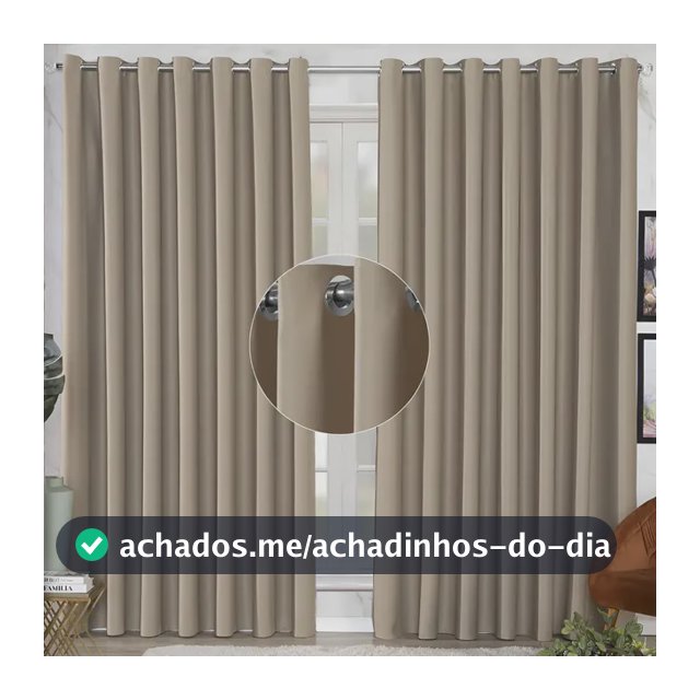 Cortina Blackout Tecido Grosso 2,80x2,30 Porta Sala Quarto