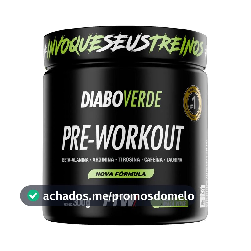 Suplemento FTW Diabo Verde Pre-Workout en pó sabor maçã verde x 300g