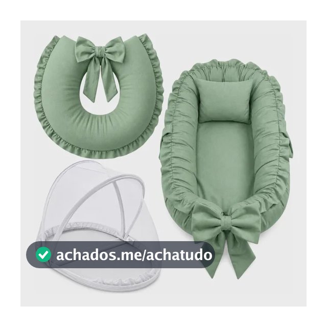 Ninho Redutor De Berço + Almofada Amamentação + Mosquiteiro