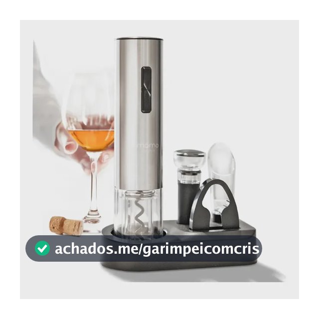 Kit Abridor De Vinho Elétrico Automático Momo Lifestyle Cor Prateado