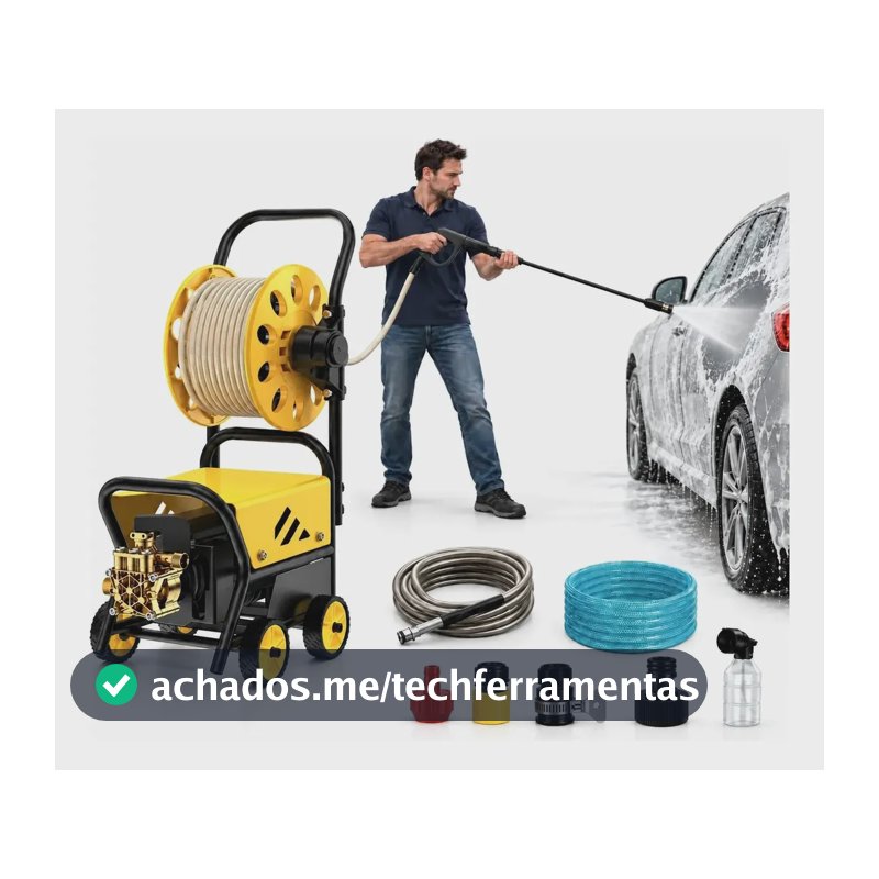 Soarfly Lavadora De Alta Pressão Portatil Profissional 2800w Amarelo-1 220v