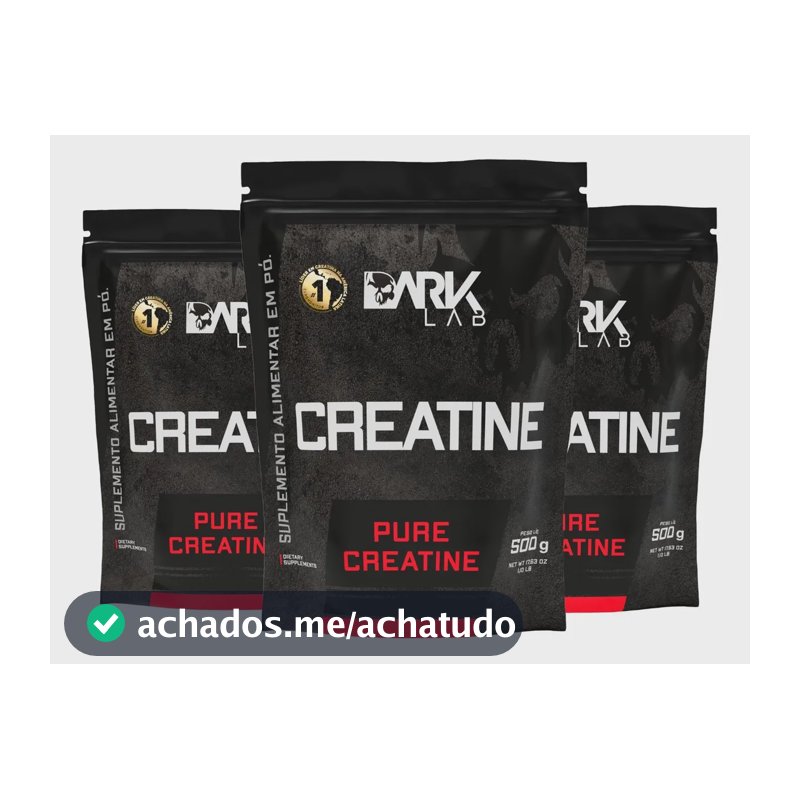3x Creatina Monohidratada Pura 500g Dark Lab Unidade