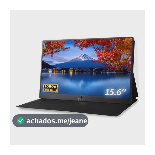 Monitor Gamer Portátil Full Sllin Viagens Trabalho Tipe-c Hdmi Cor Preto Marca Tomate Mtm-1506 127/220v Preto 127/220v
