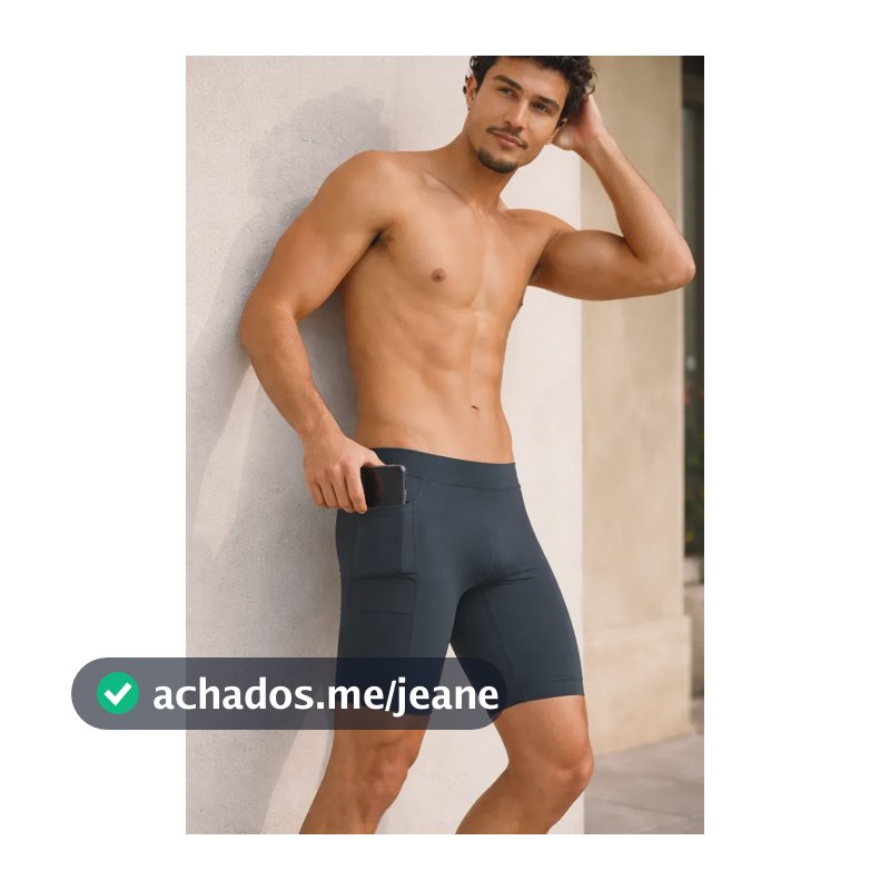 Bermuda Térmica Com Bolso Keeper Masculina - Treino Corrida Cinza-escuro Lisa M