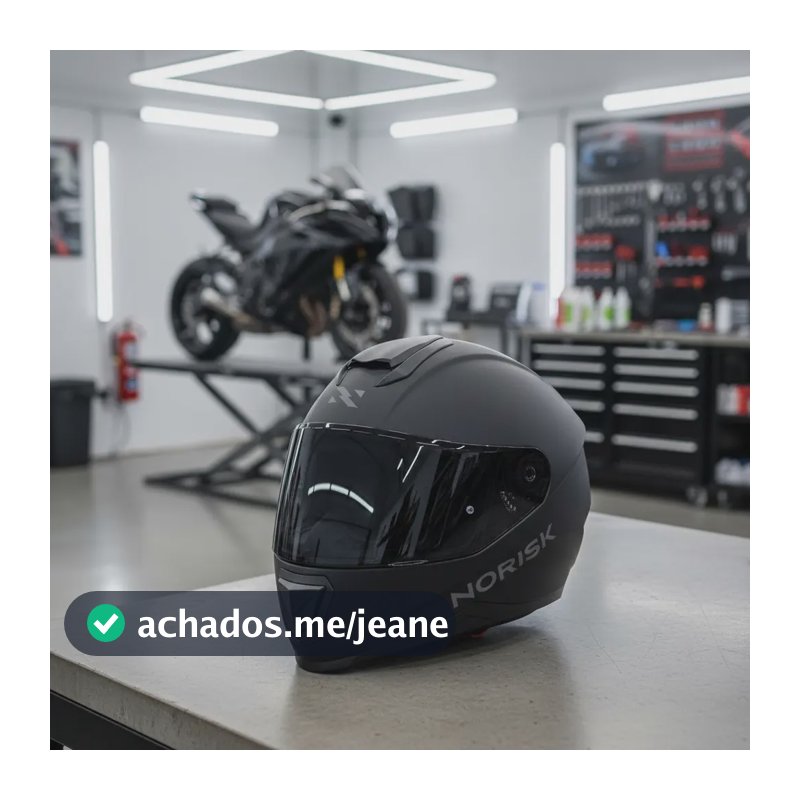 Capacete Integral Norisk Razor Preto Fosco Monocolor Tamanho 58