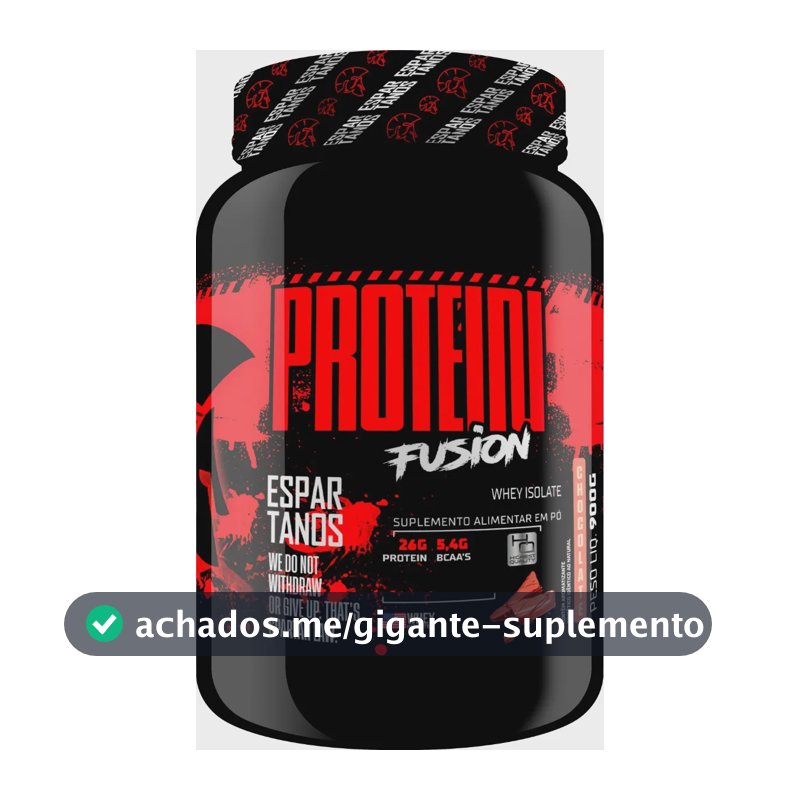 Whey Protein Fusion Isolate 900g - Espartanos Sports Sabor Chocolate