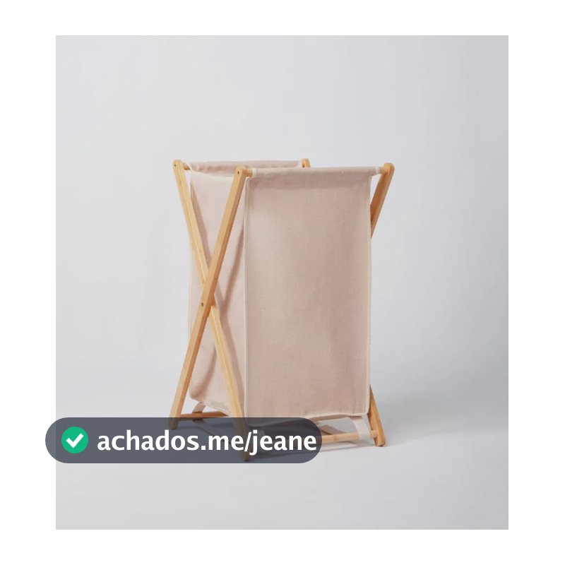 Cesto Dobrável Bambu Farmhouse 83cm - A\casa Bege Liso