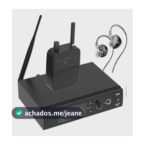 Transmissor Monitor Fone Sem Fio Akg Wp300 Iem Preto
