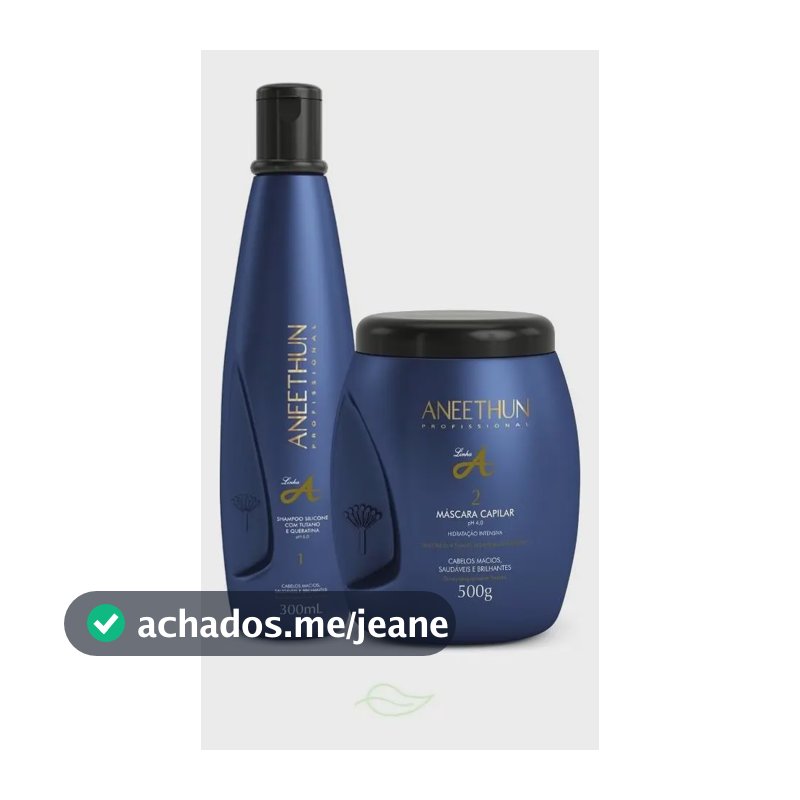 Shampoo e Máscara Aneethun Linha A 800g Kit