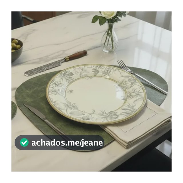 Kit Jogo Americano 8 Lugares Orgânico, Sousplat Sintético