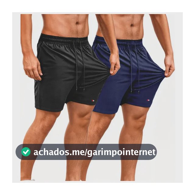 Kit 2 Shorts Bermuda Tactel Elástico Sandrini Academia Sport