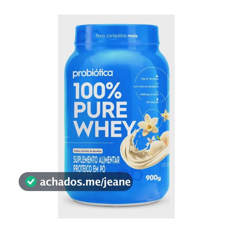 Proteína Probiótica 100% Pure Whey em pó sabor Baunilha x 900g
