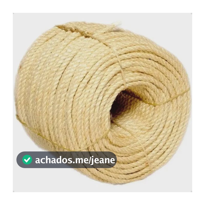 Rolo De Sisal Grosso 6mm Arranhador Artesanato 134m Promoção Bege