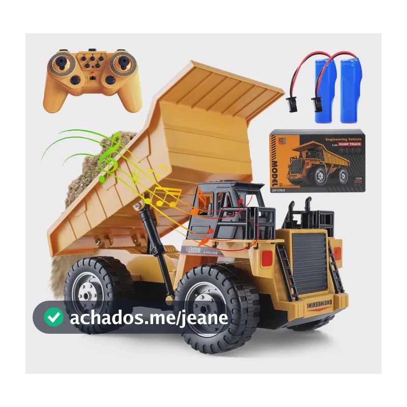 Carros Control 689-806a Caminhão Brinquedo De Para Vehículo Amarelo