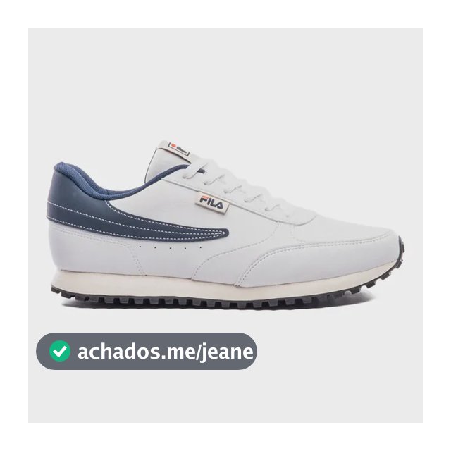 Tênis Fila Renno Classic Sl Masculino Leve Confortável Branco/marinho/vermelho Liso 40 Br