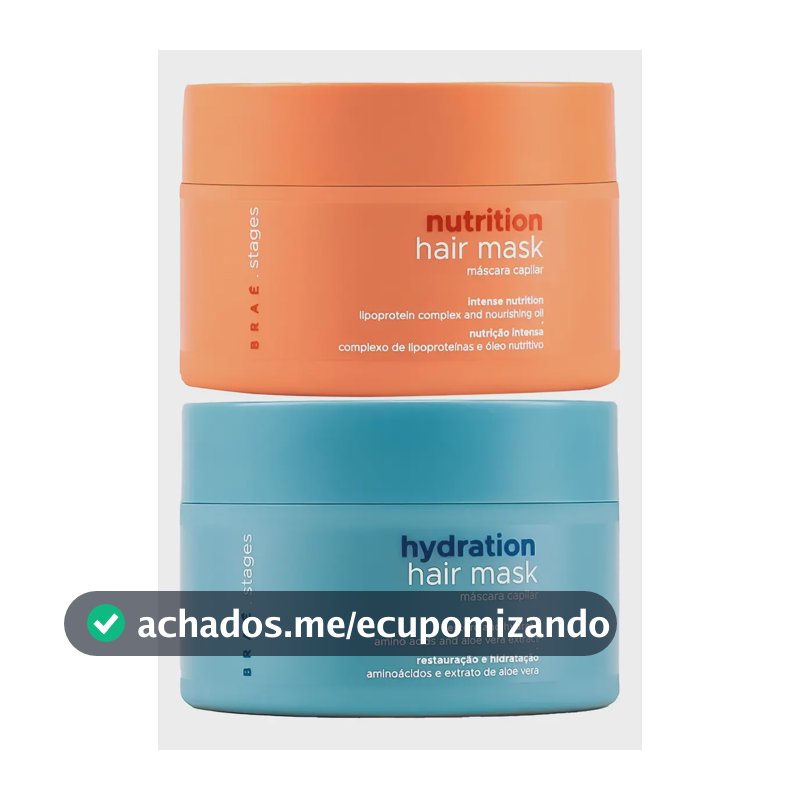 Máscaras De Tratamento Nutrição + Hidratação Stages - Braé