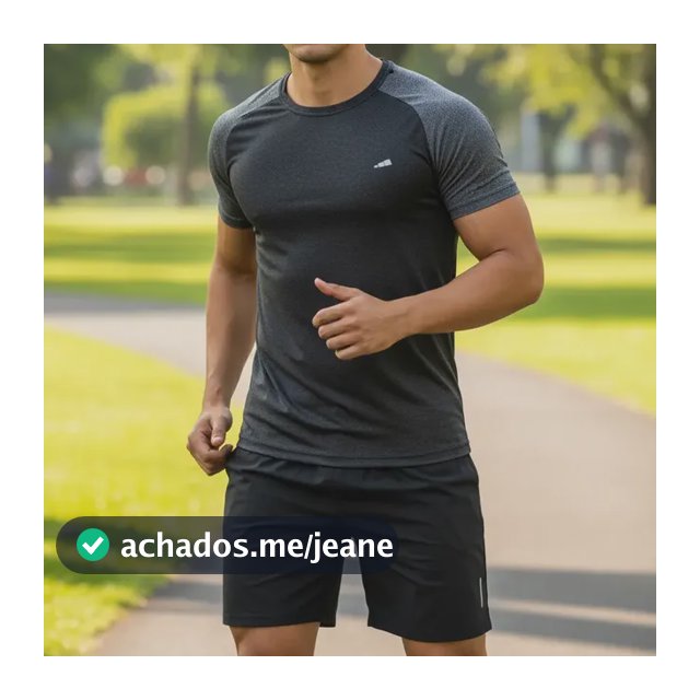 Conjunto Masculino Academia Camisa + Short Roupa Treino Liso