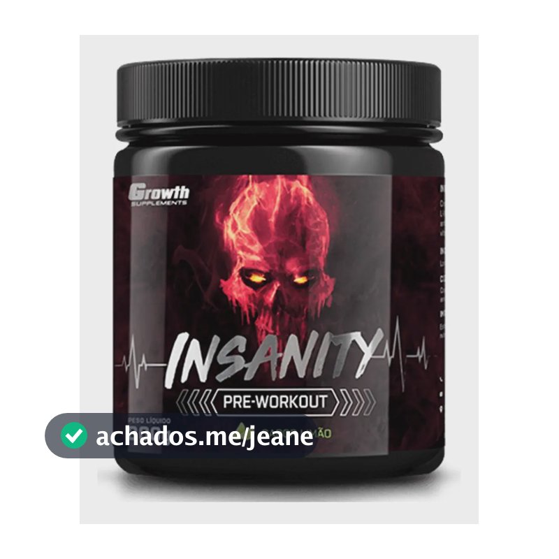 Pré-treino Insanity 300g - Growth Supplements Sabor Melancia