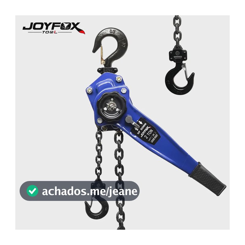 Talha Manual Com Alavanca 2 Ton 8mm, 3m Elevevação Joyfox