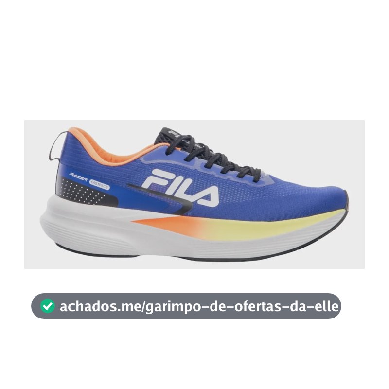 Tênis Fila Racer Fastpace Masculino Original Corrida Azul/branco Liso 42 Br