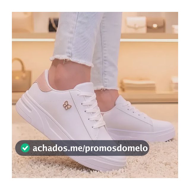Tênis Feminino Casual Sapatênis Branco Confortavel Star Leve