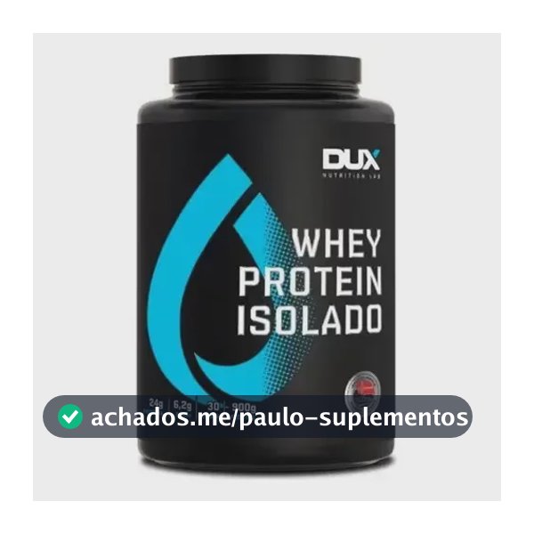 Whey Protein Isolado Pote 900g - Dux Nutrition Sabor Baunilha
