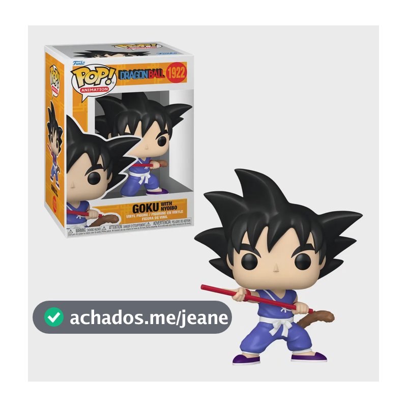 Boneco Funko Pop Goku com Nyoibou 12cm Dragon Ball Z Colecionável