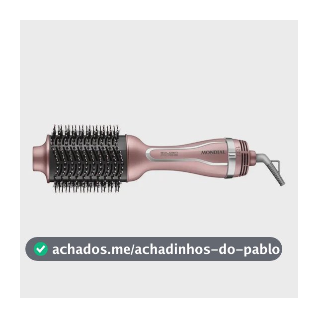 Escova Secadora Mondial Es-02-bi 1200w Golden Rose Bivolt