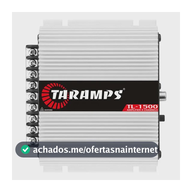 Módulo Amplificador Taramps TL 1500 Digital, 3 Canais e 390W RMS