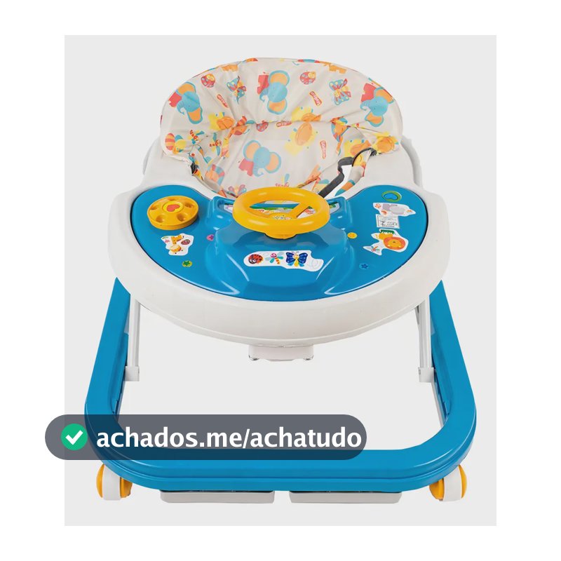 Andador Infantil Bebê Até 12kg Azul Styll Baby