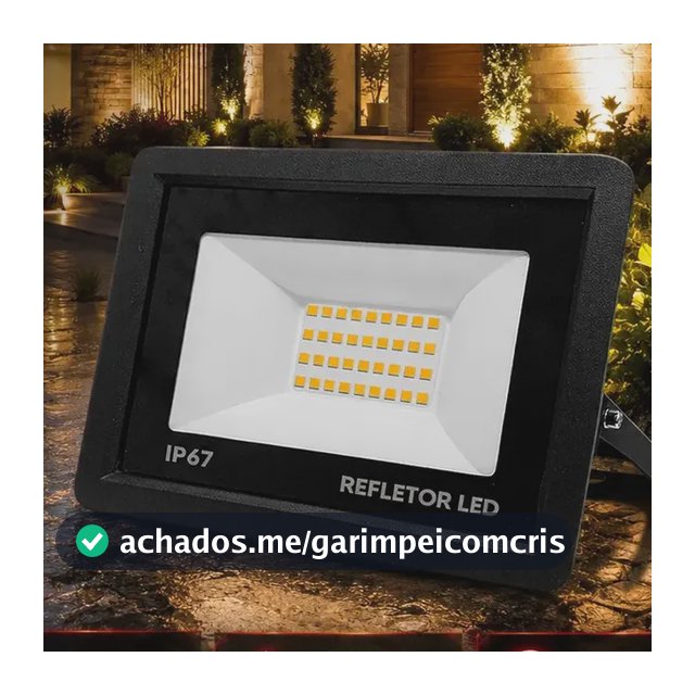 Kit 4 Refletores LED 300W UC68 Branco Quente 3500K IP67 Externo