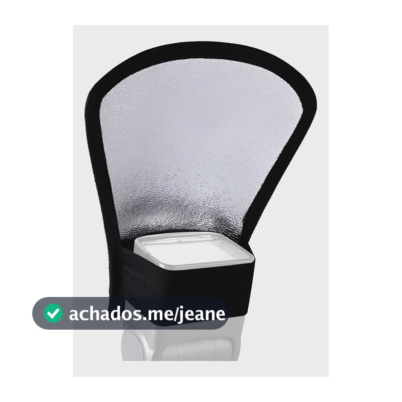Difusor Rebatedor De Flash 2 Lados Universal Branco/prata