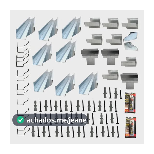 Kit Calha Telhado Beiral 15 Metros Galvanizada