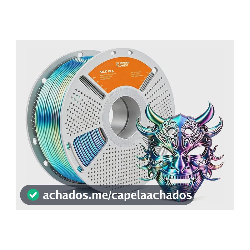Filamento Pla Silk 1,75mm 1kg Bicolor Tricolor Arco-íris 3d Tricolor-azul Verde E Roxo