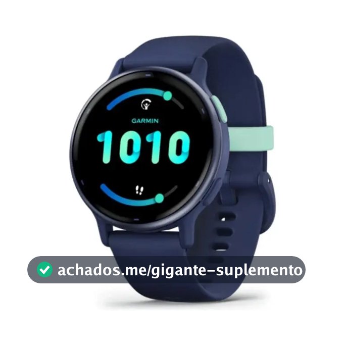 Relógio Garmin Vivoactive 5 Azul Marinho 42mm com Monitor Cardíaco de Pulso e GPS