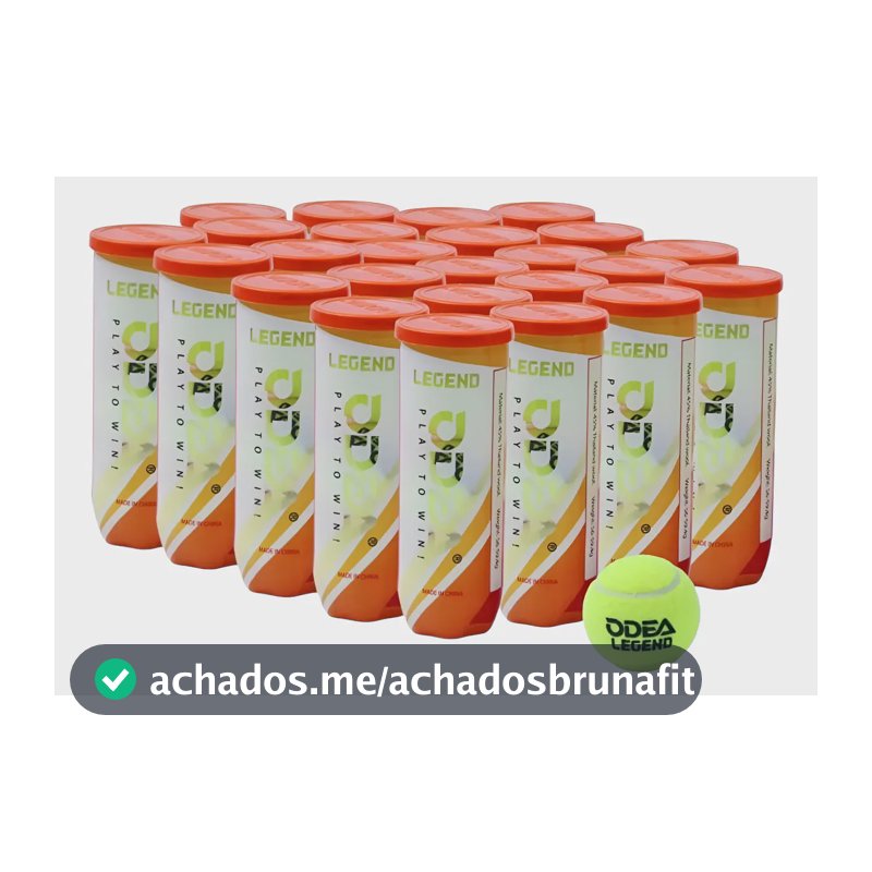 Bola De Tenis Odea Legend Caixa 24 Tubos Com 03 Bolas Cada Amarelo