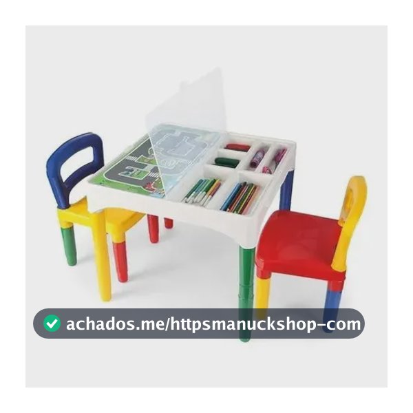 Mesinha Didática Infantil Com 2 Cadeiras