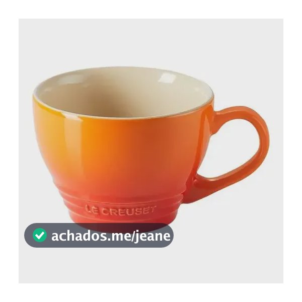 Caneca Grande Le Creuset Cerâmica 400ml Laranja