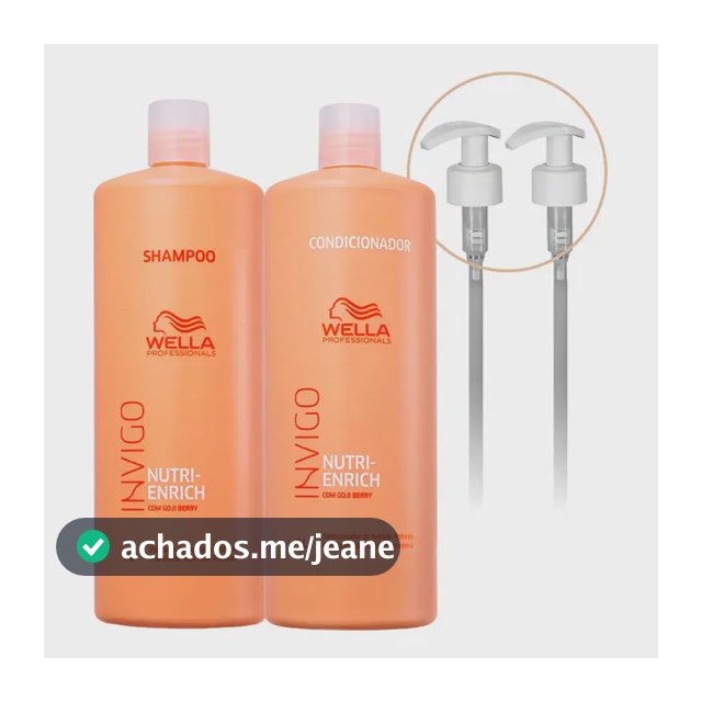 Kit Wella Invigo Nutri Enrich Shampoo e Condicionador 2 L