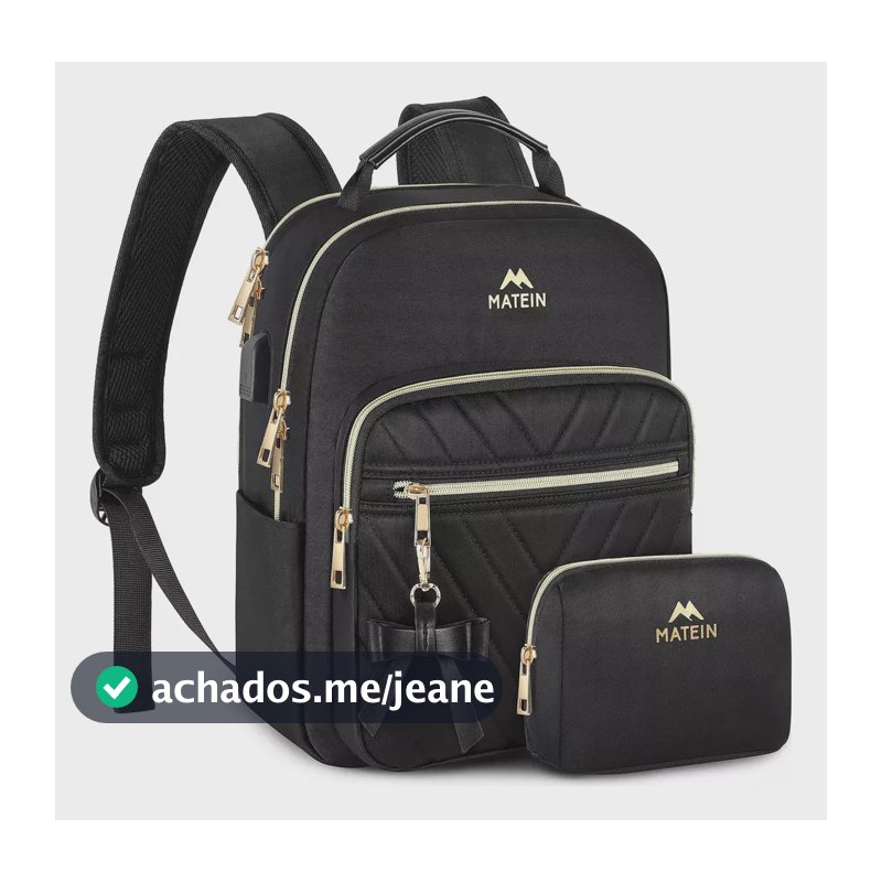 Mochila Feminina, Mochila Pequena Social Impermeável E Antif Preto Liso
