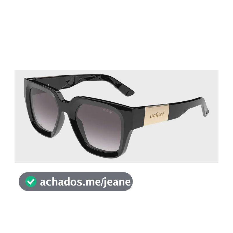 Óculos De Sol Colcci Astrid Cores Feminino Desenho Preto Brilho Dourado